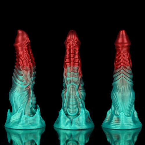 Vrythyss Fantasy Wyrm Dildo with Chroma Scales - Dual-Temperature Dragon Texture Adult Toy | Beast Dildo Brand
